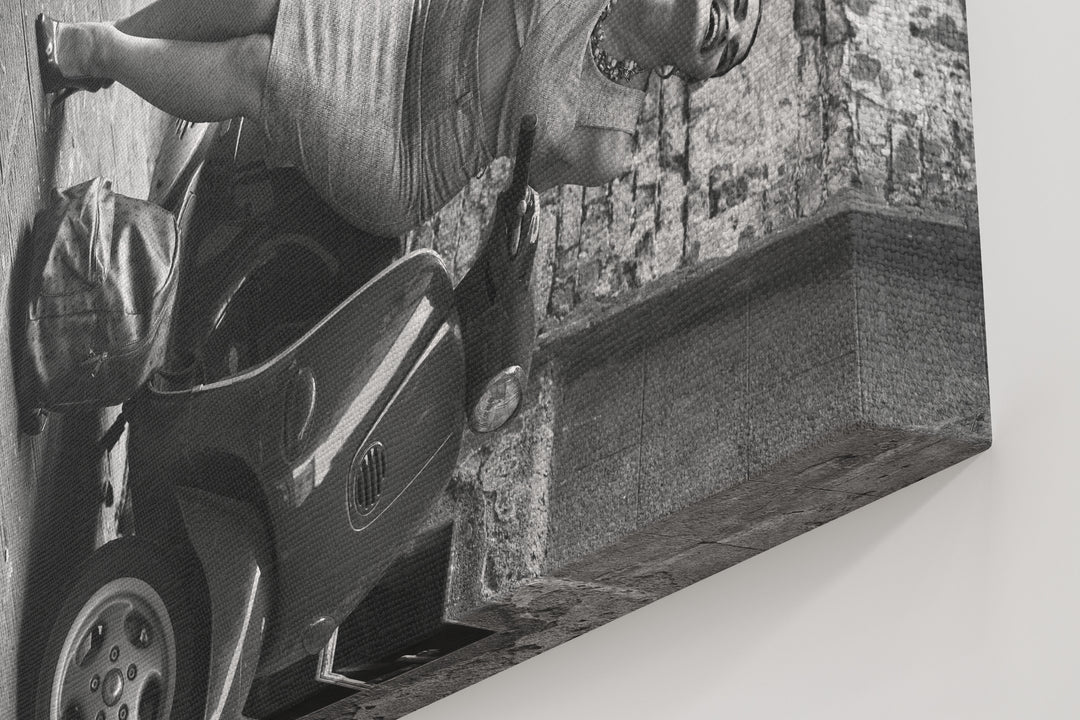 Obraz na płótnie Kobieta na Vespie