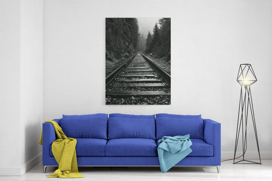 Obraz na płótnie Tory czarno-białe