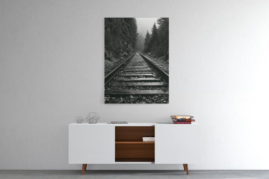 Obraz na płótnie Tory czarno-białe