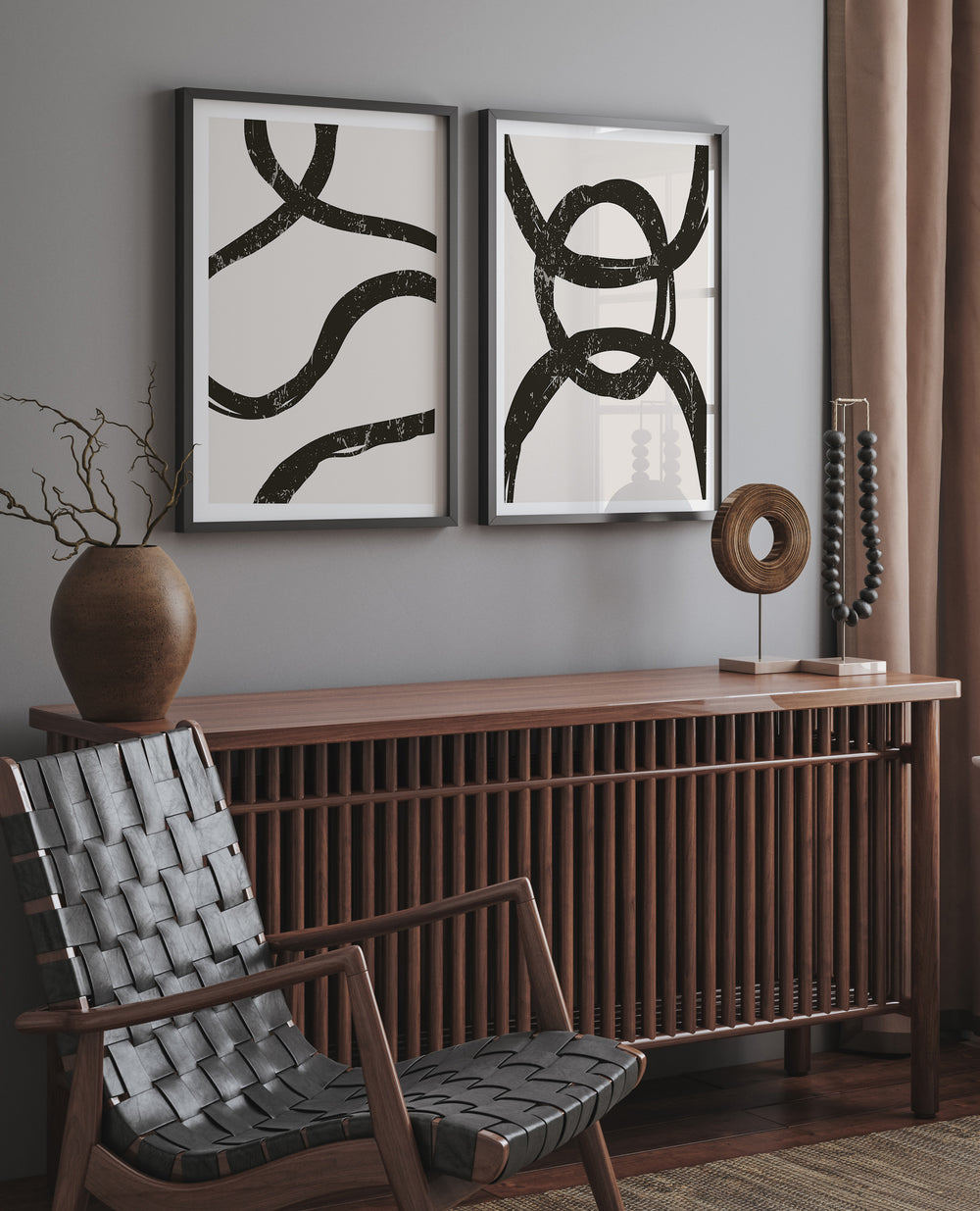 Plakat Abstrakcja linearna 7