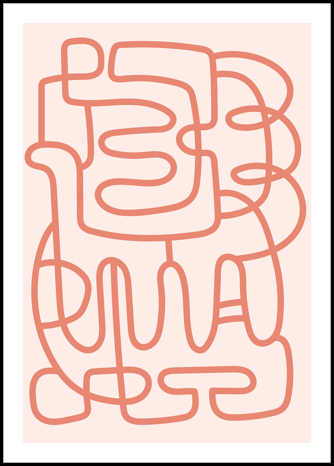 Poster Abstraction terracotta 1