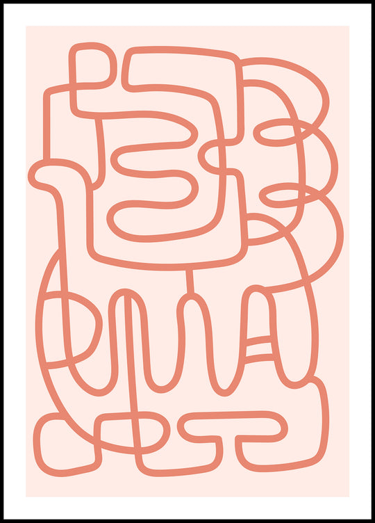 Poster Abstraction terracotta 1
