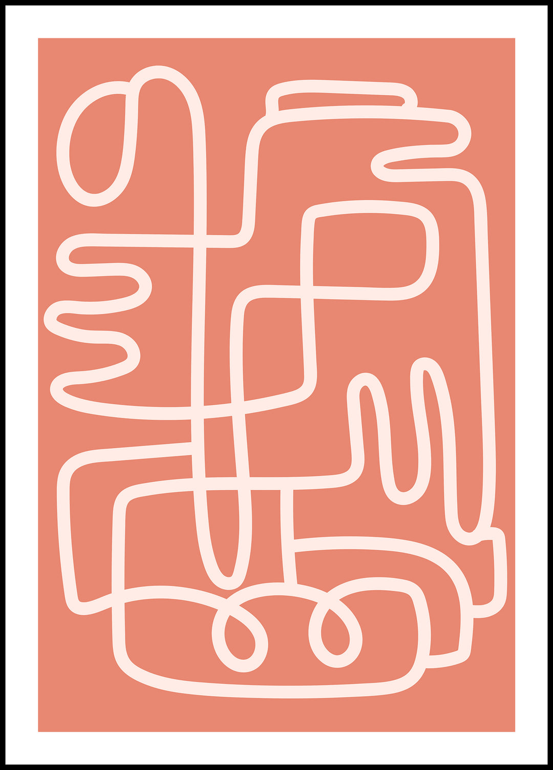 Poster Abstraction terracotta 2