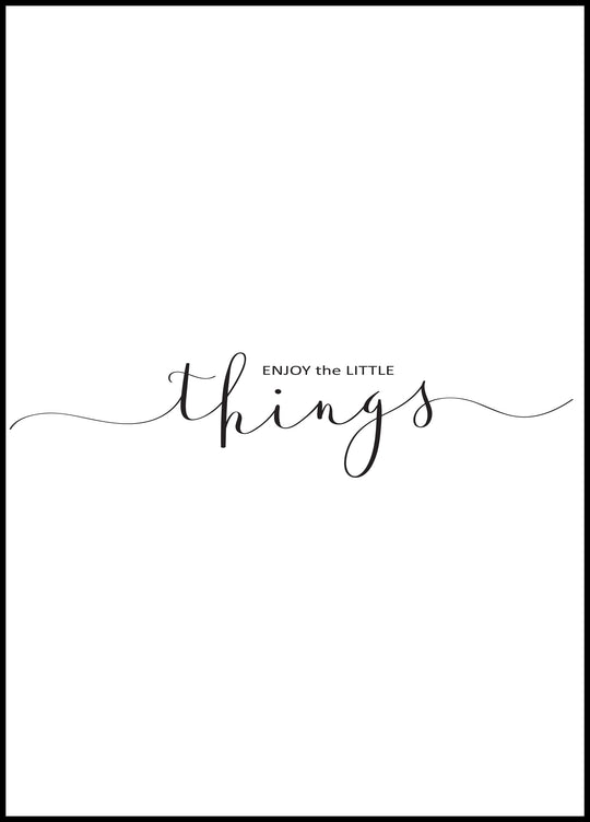 Plakat Ciesz się małymi rzeczami