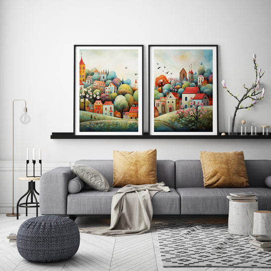 Plakat Domki w letniej aurze 2