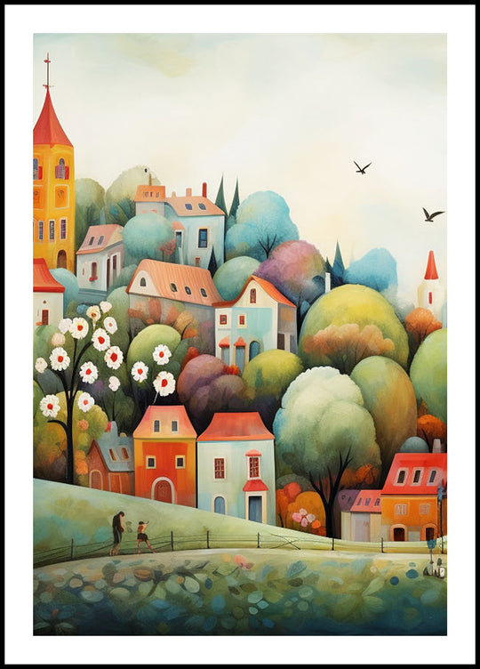 Plakat Domki w letniej aurze 2
