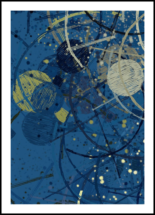 Poster Navy Blue Abstraction 1
