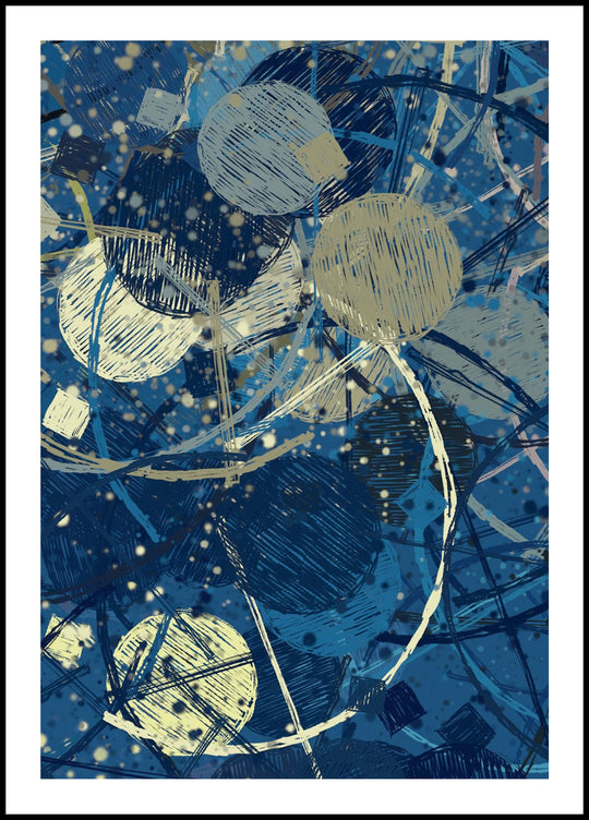 Poster Navy Blue Abstraction 2