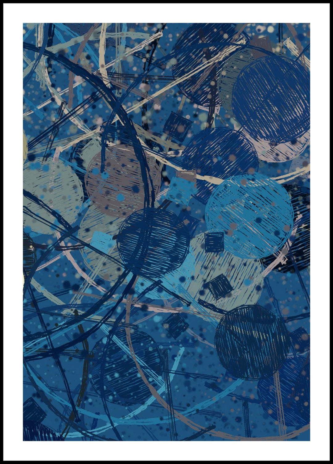 Plakat Granatowa abstrakcja 3