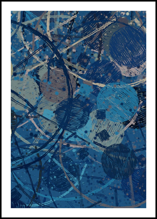 Plakat Granatowa abstrakcja 3