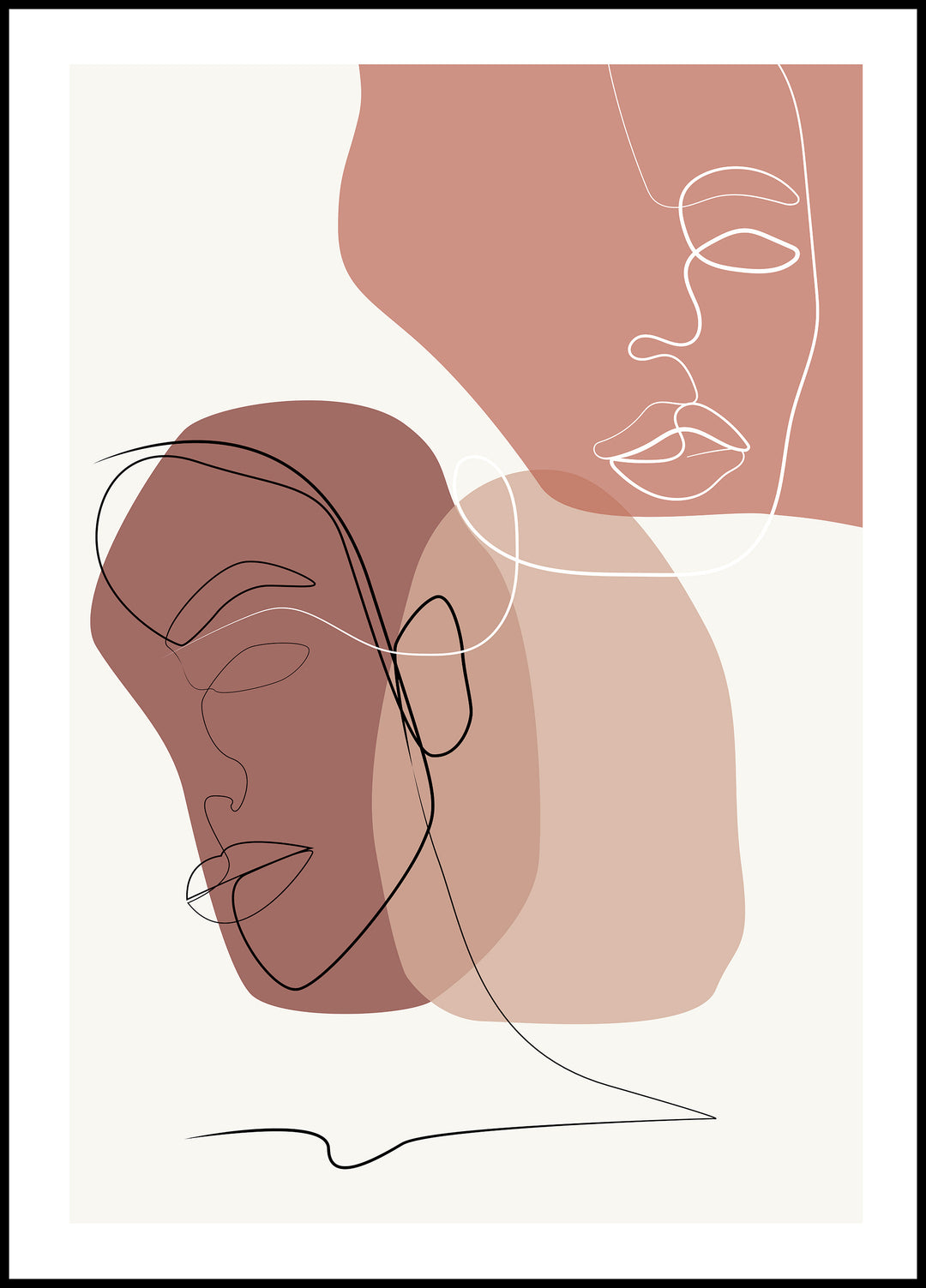 Poster Woman and man in burgundy