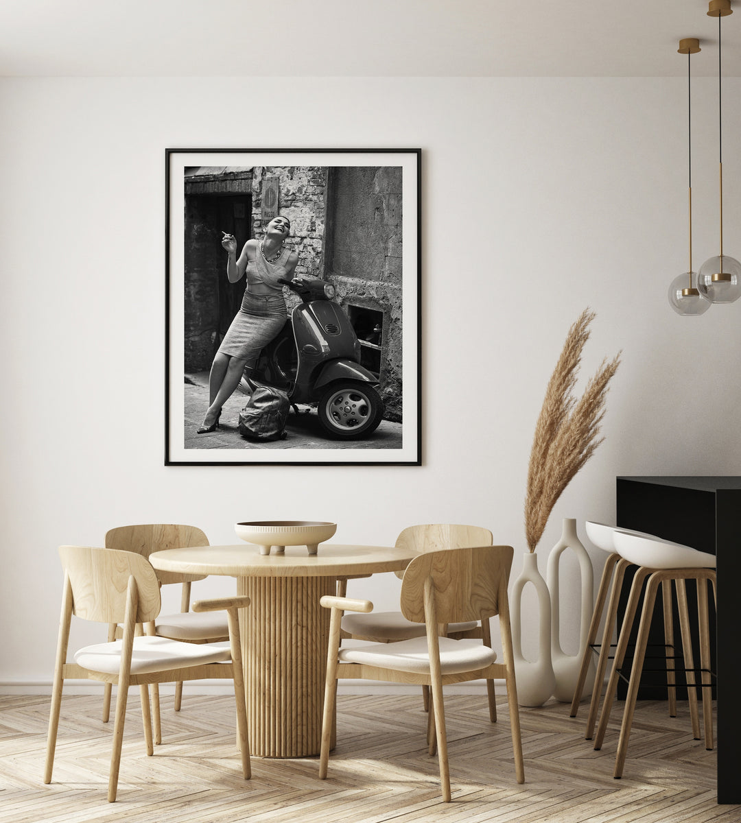 Poster Woman on a Vespa
