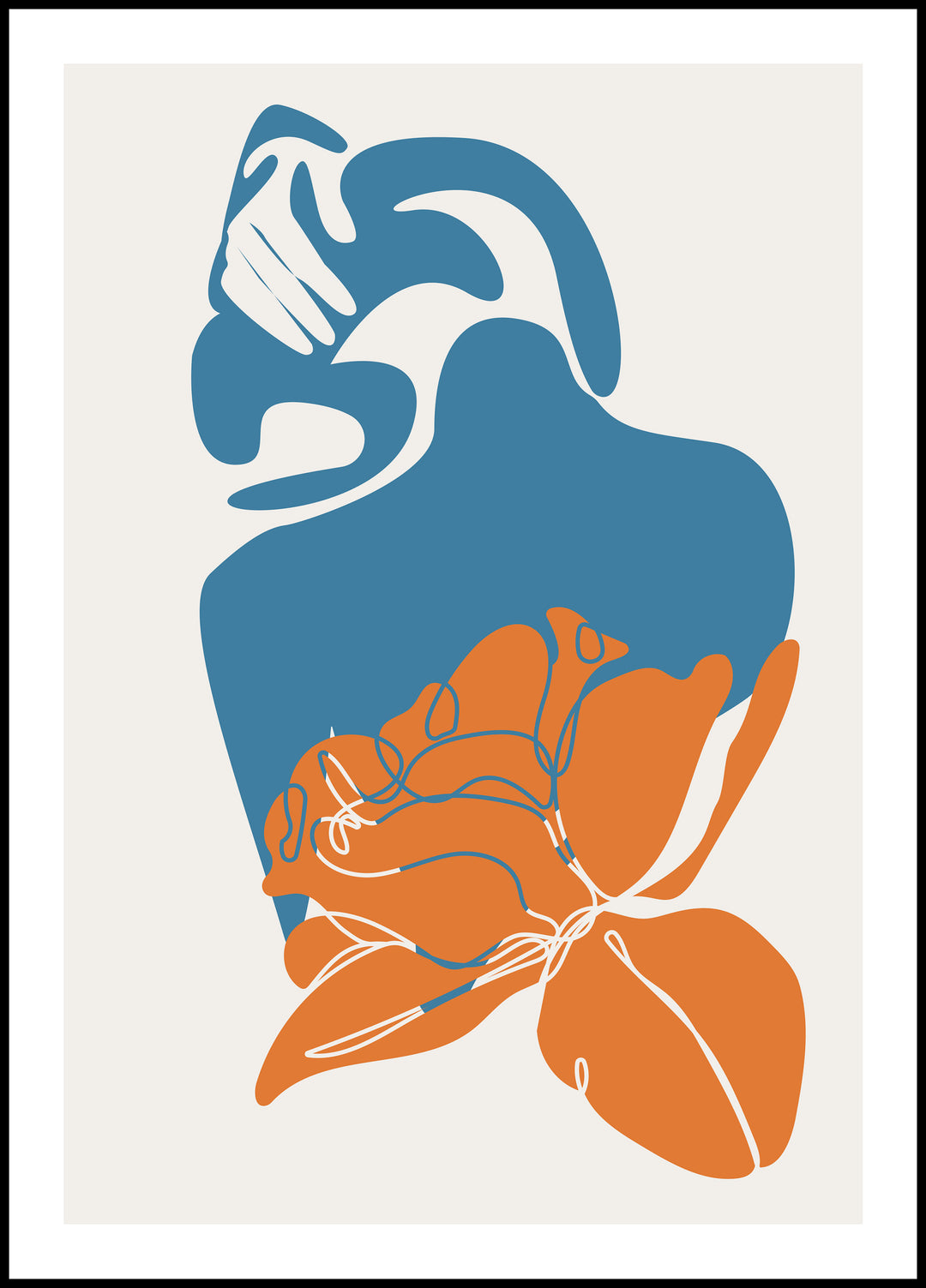 Poster Woman on a flower background