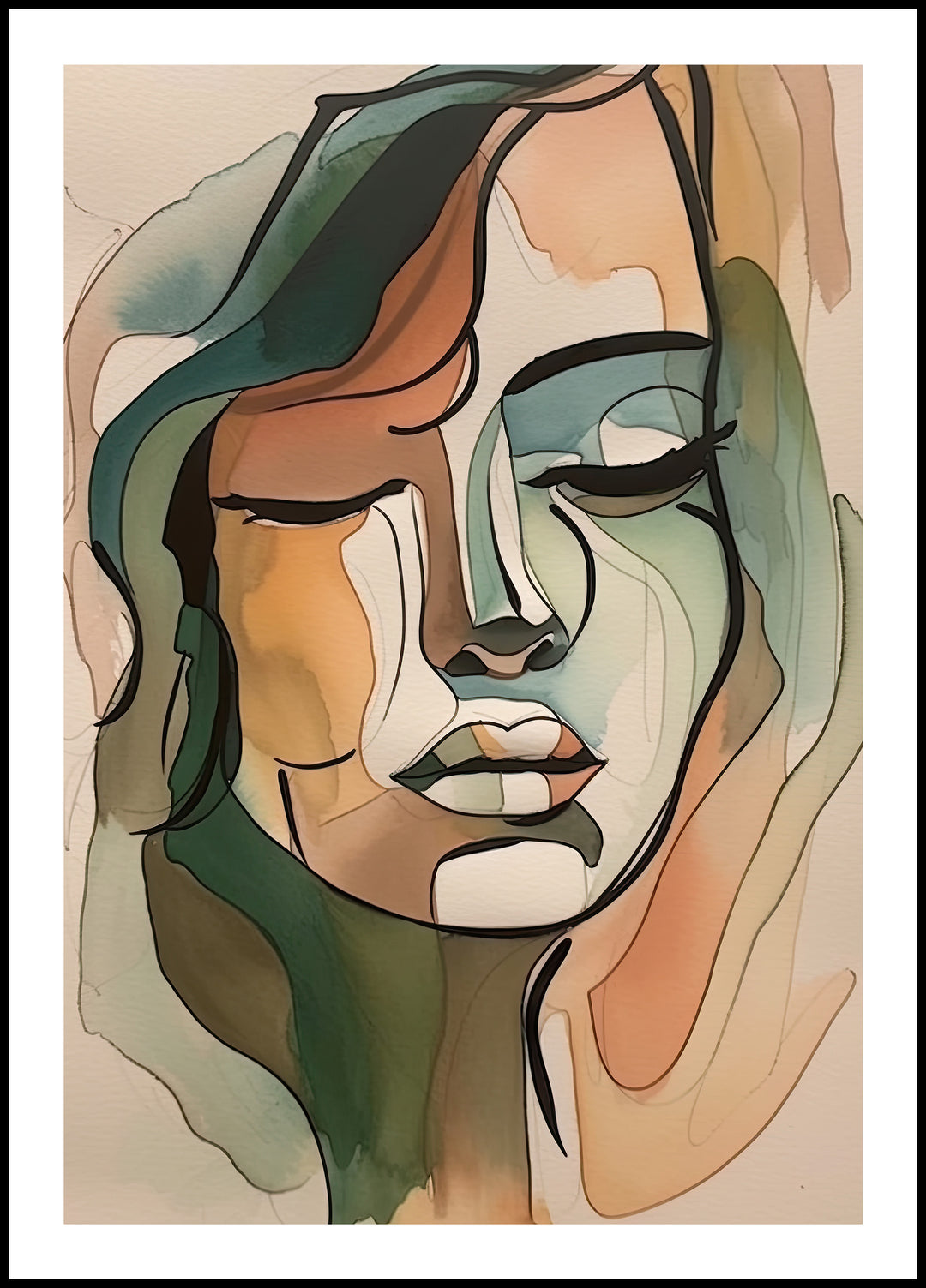 Poster Woman in Green