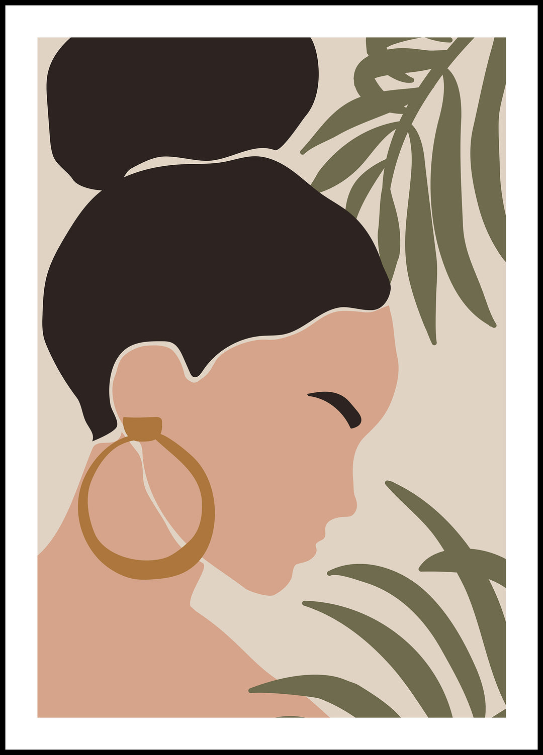 Poster Woman with a Bun