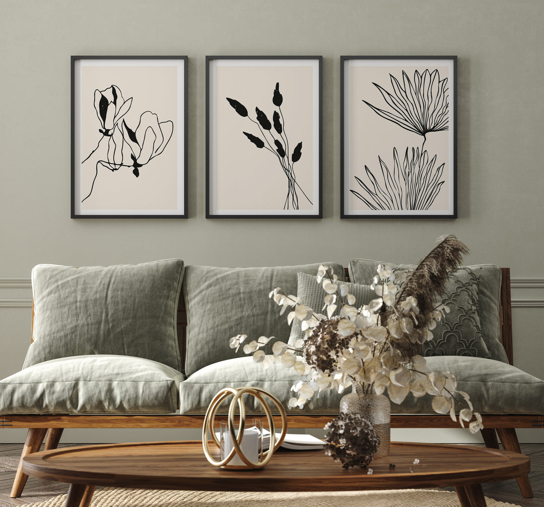 Kolekcja Plakatów - Czarno białe kwiaty