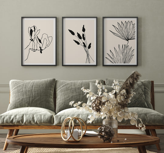 Kolekcja Plakatów - Czarno białe kwiaty