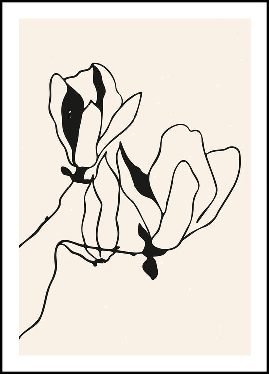 Kolekcja Plakatów - Czarno białe kwiaty