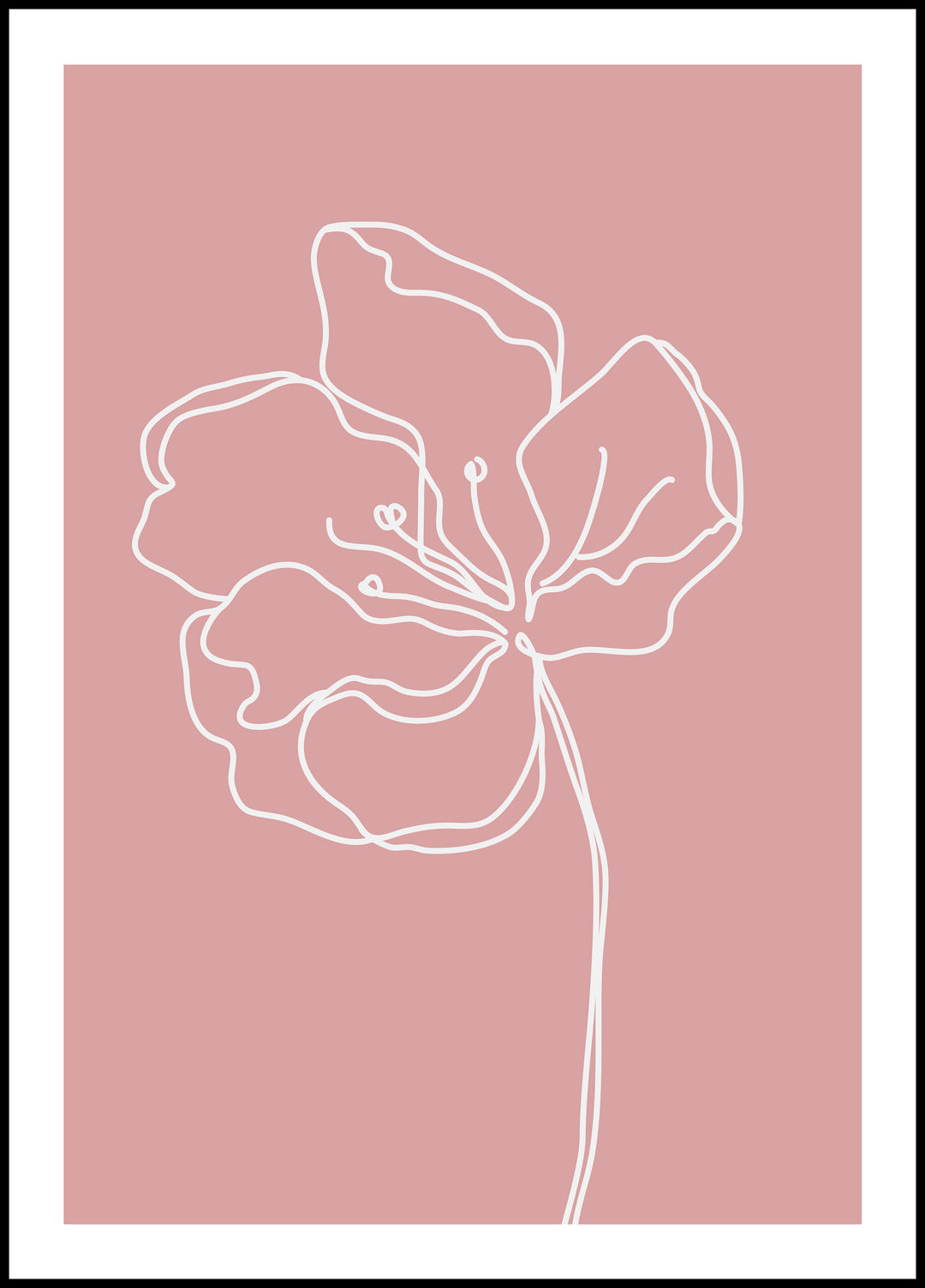 Pale Pink Flower Poster