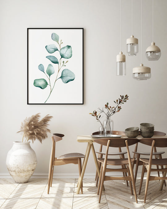 Green Eucalyptus Leaf Poster 1