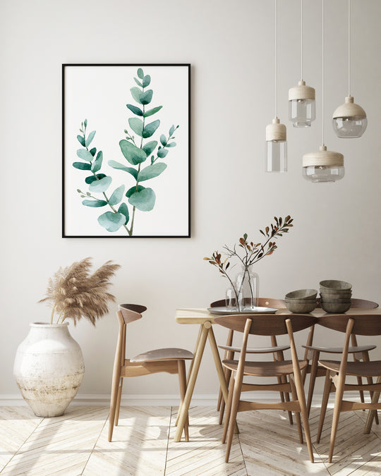 Green Eucalyptus Leaf Poster 2