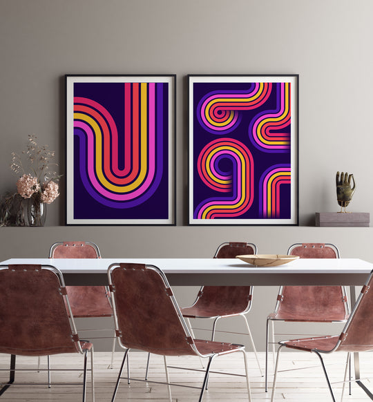 Neon Abstraction 2 Poster