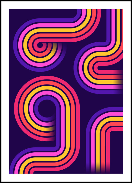 Neon Abstraction Poster 1