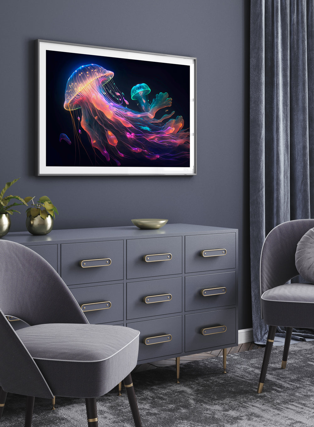 Plakat Neonowe meduzy