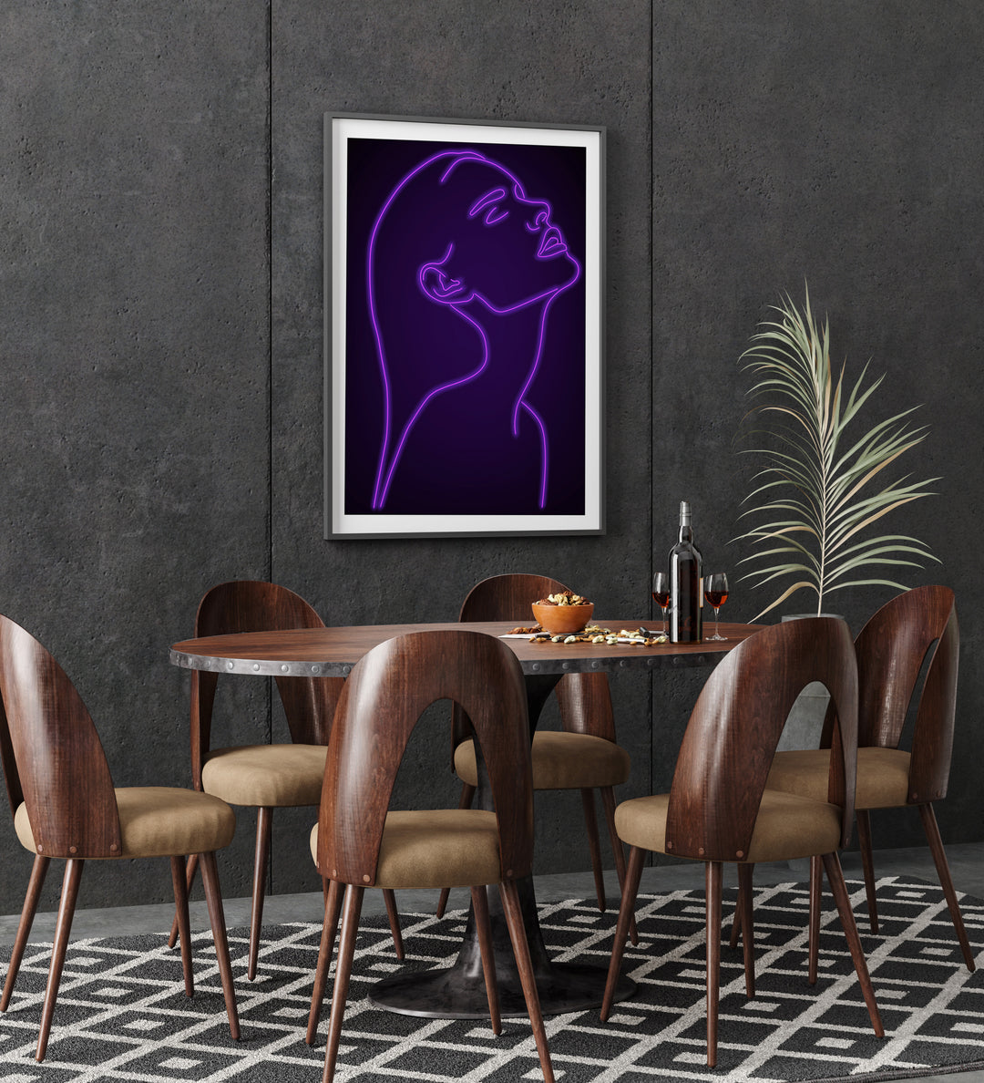 Poster Neon portrait of a woman