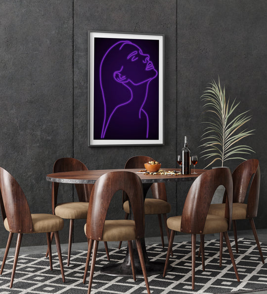 Poster Neon portrait of a woman