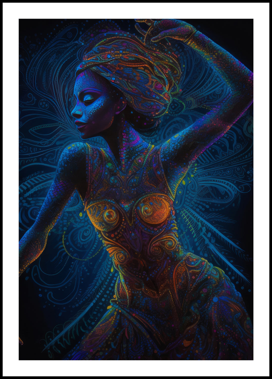 Poster Dancer in Neon Colors