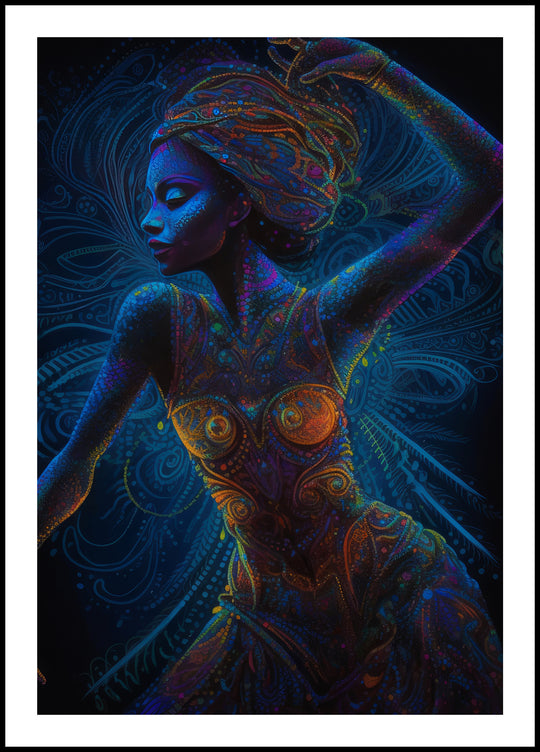 Poster Dancer in Neon Colors