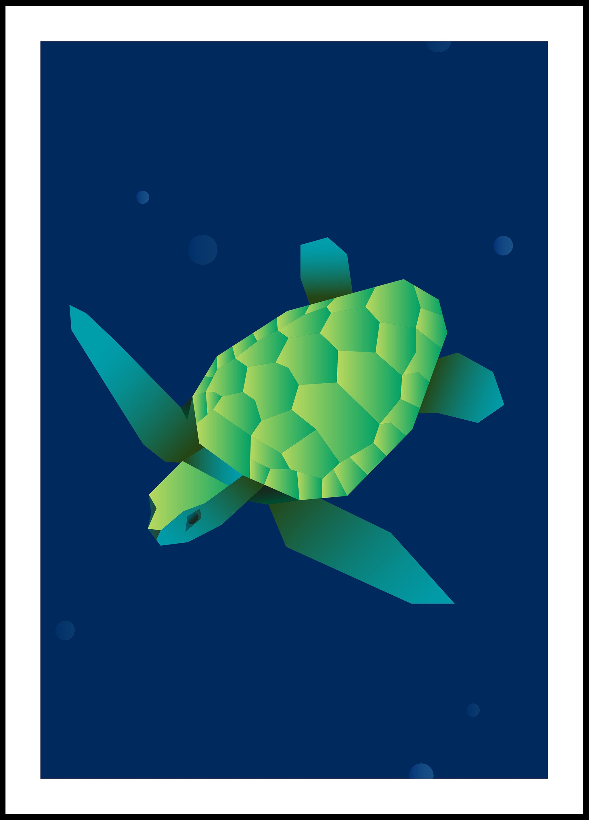 Geometric Turtle Poster – Modern Wall Art – Posterimo