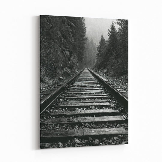 Obraz na płótnie Tory czarno-białe