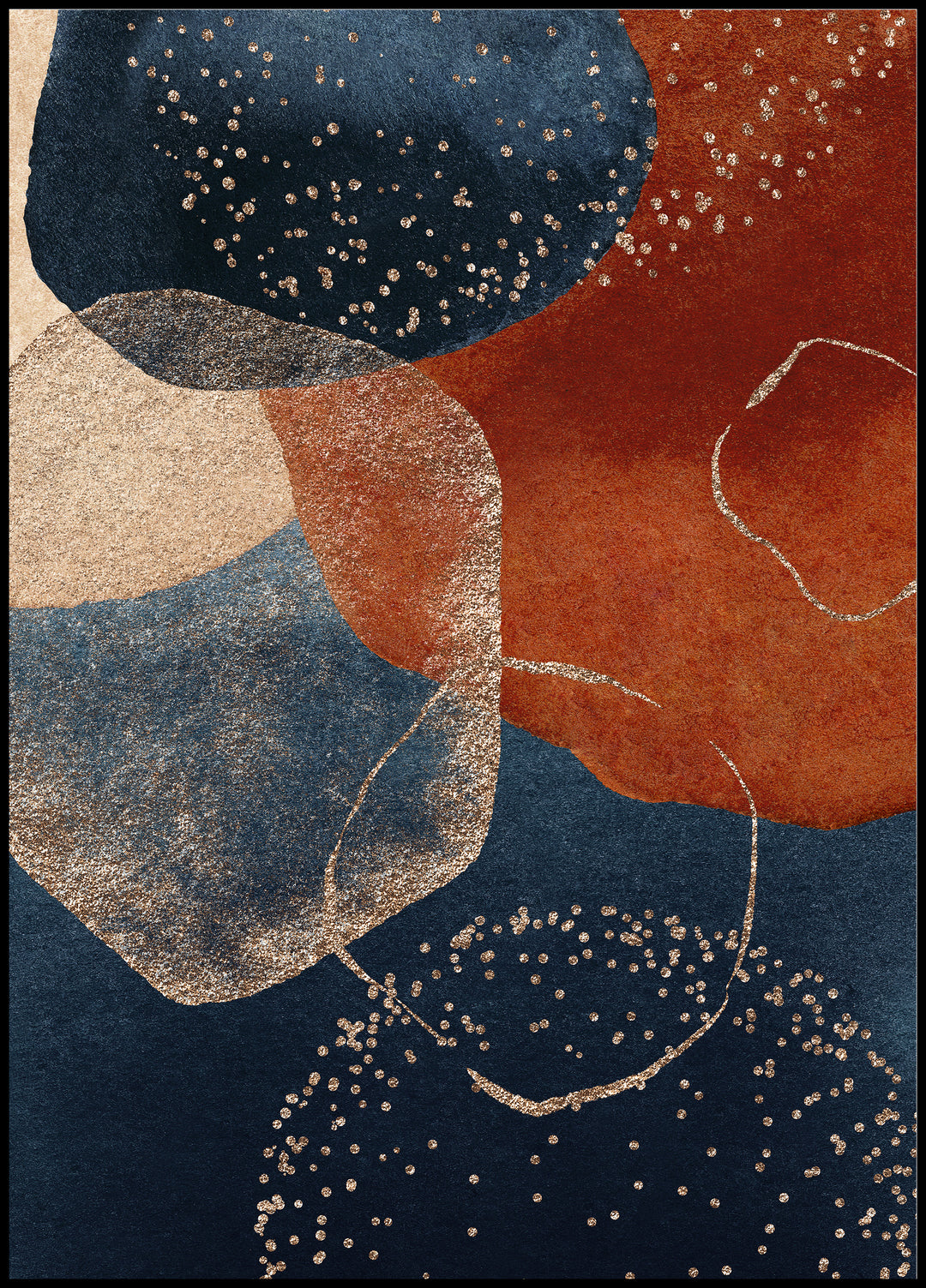 Poster Abstract stones 3