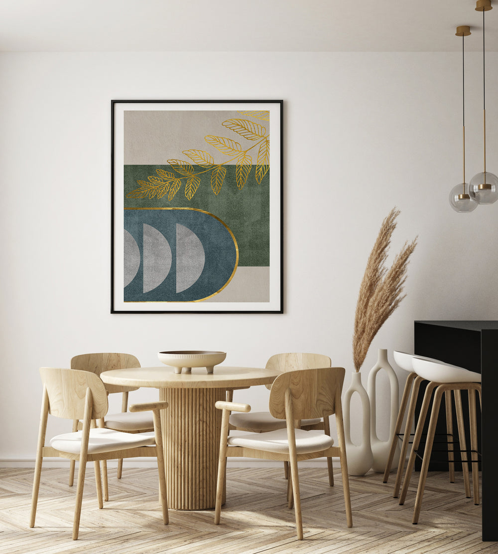 Poster Abstraction with gold leaf