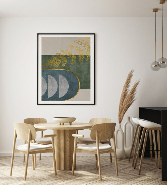 Poster Abstraction with gold leaf