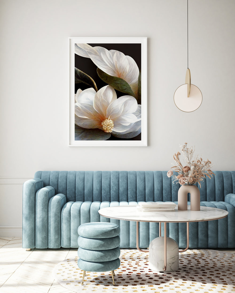 White Flowers Poster