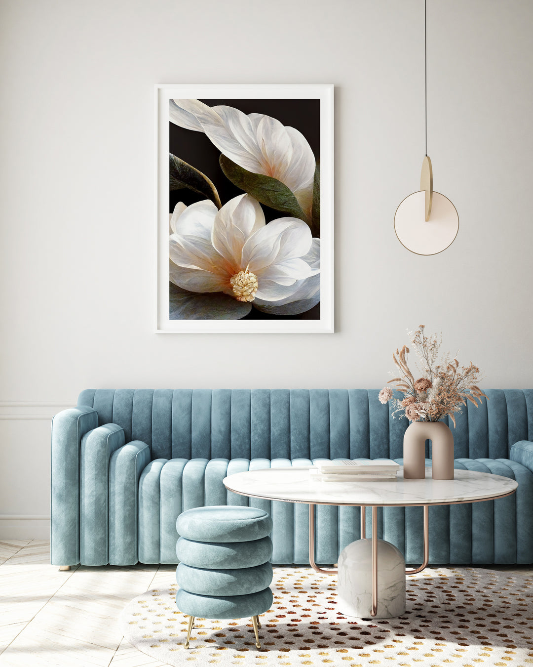 White Flowers Poster