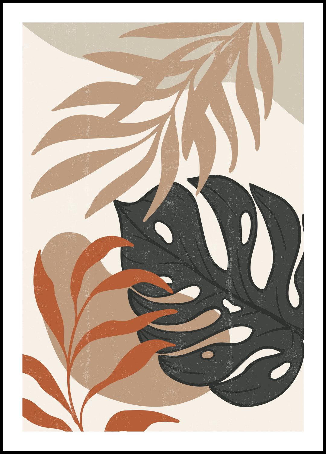 Boho Leaves Poster