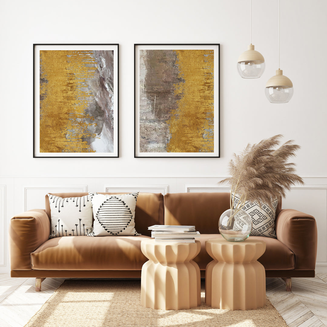 Poster Brown Gold Landscape 1