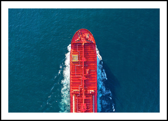 Poster Red Container Ship