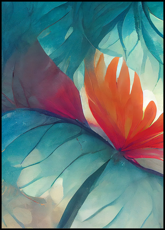 Red flower poster