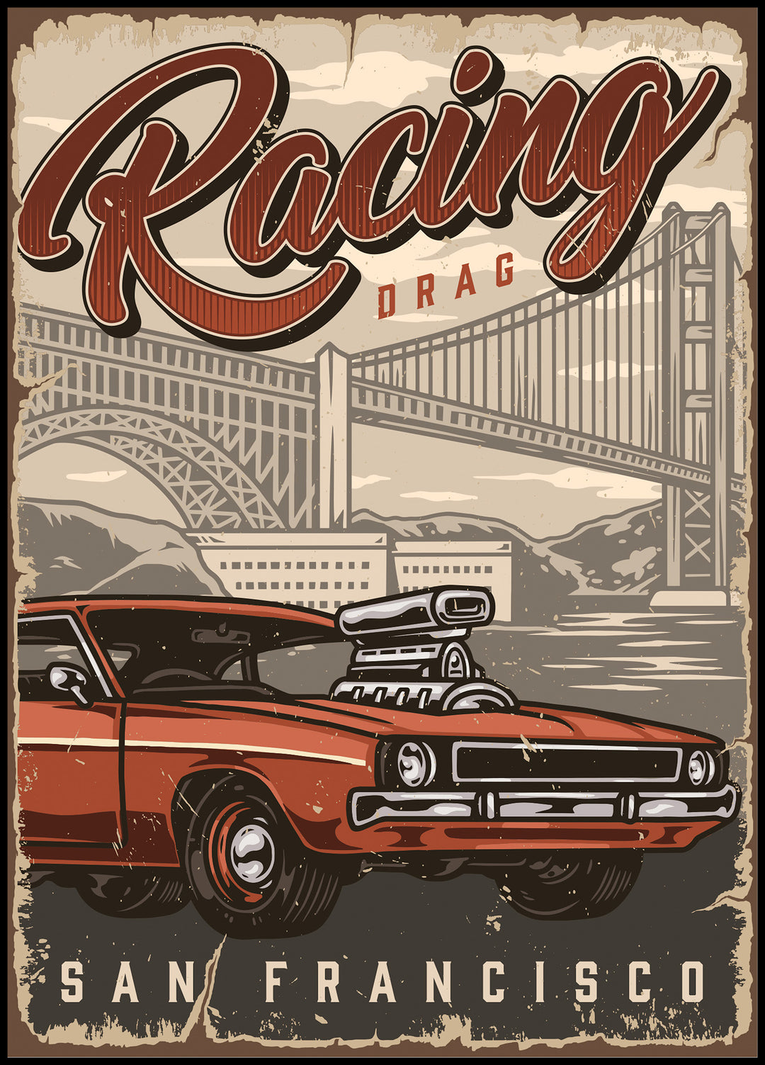 Drag Racing San Francisco poster