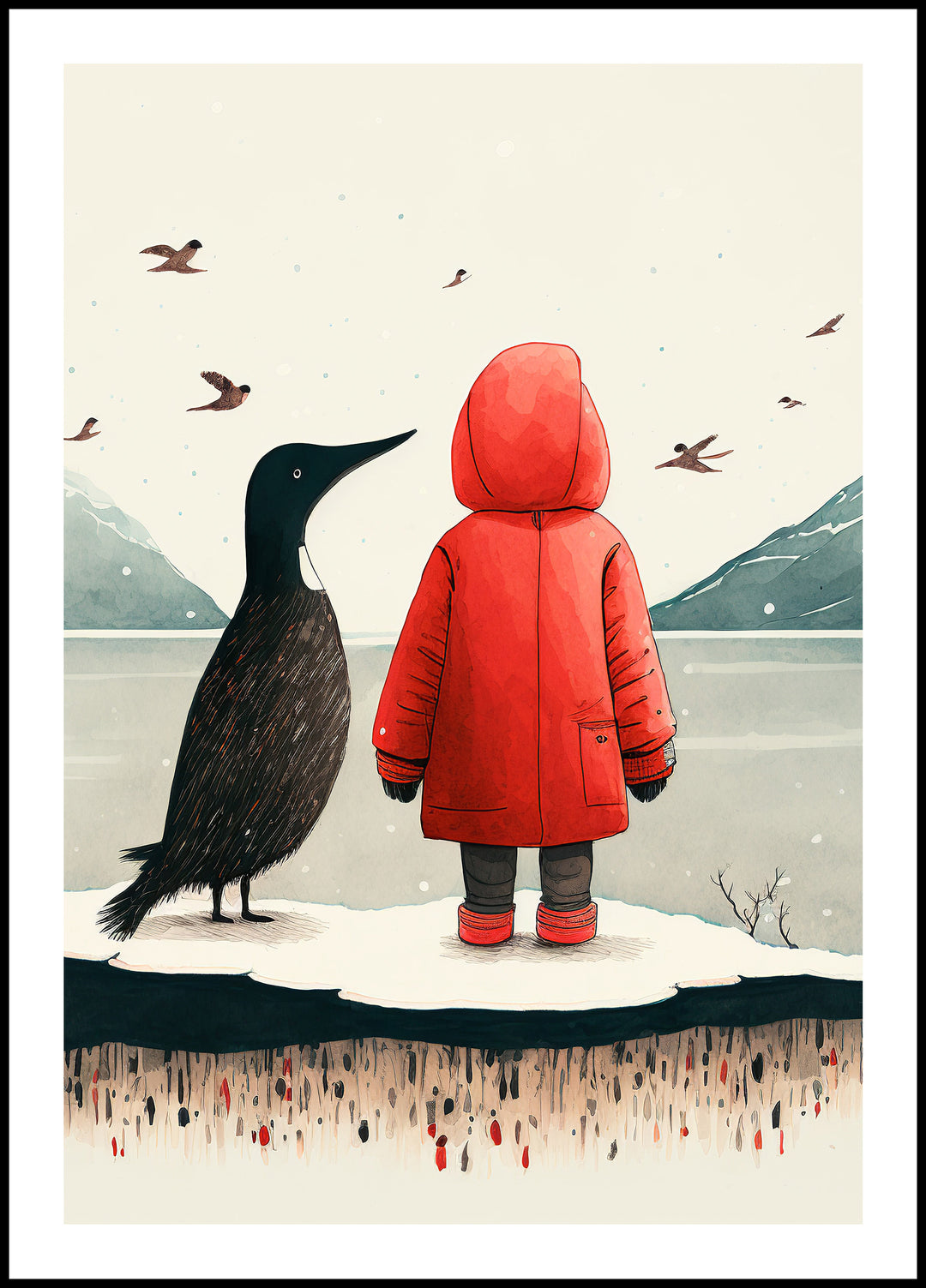 Poster Girl with a Cormorant
