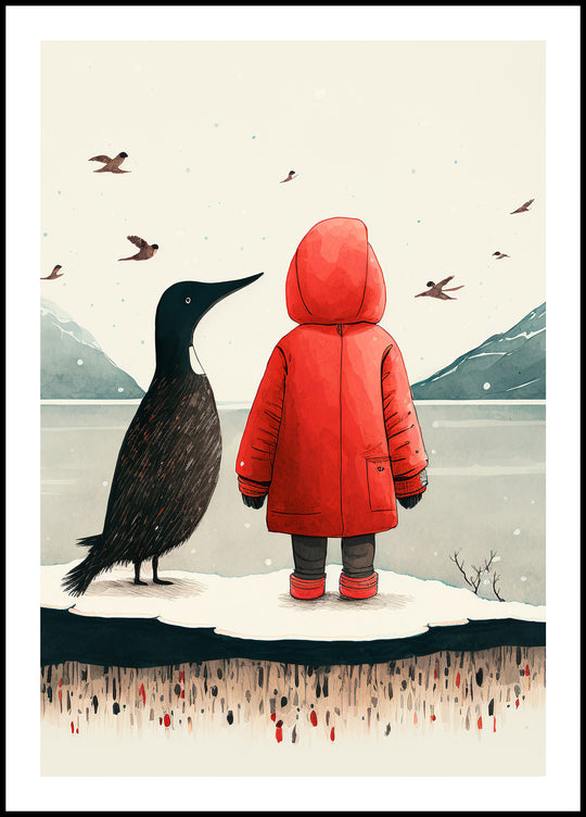 Poster Girl with a Cormorant