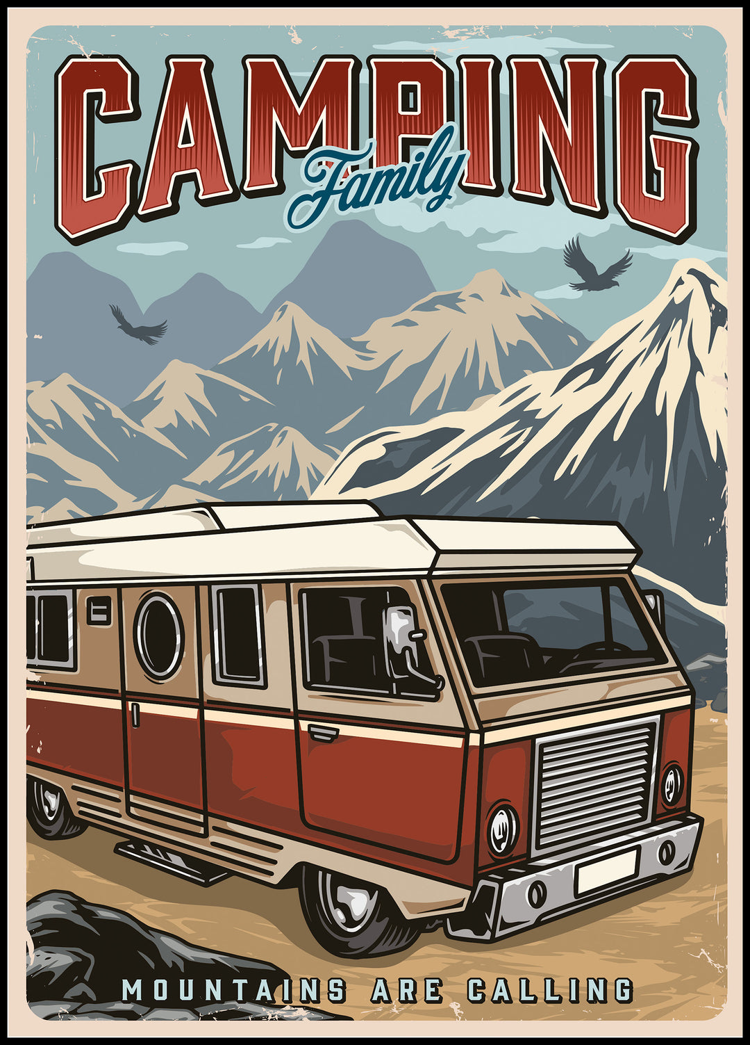 Family Camping Poster