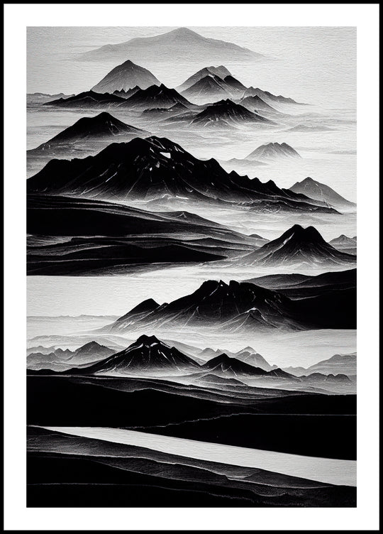 Mountains poster illustration