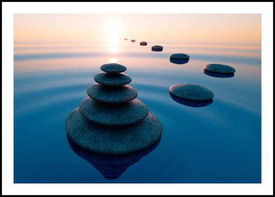 Poster Stones on the water