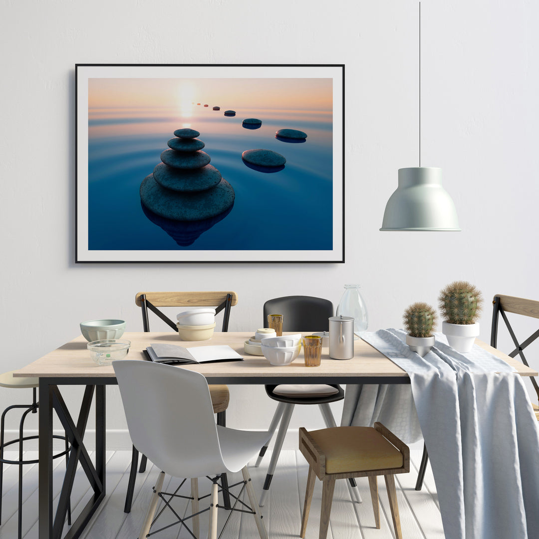 Poster Stones on the water